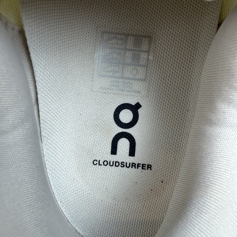 On Cloudsurfer 2 Womens 8.5 Pearl Ivory Road Running Shoes Cushion Stability Gym - Picture 11 of 13